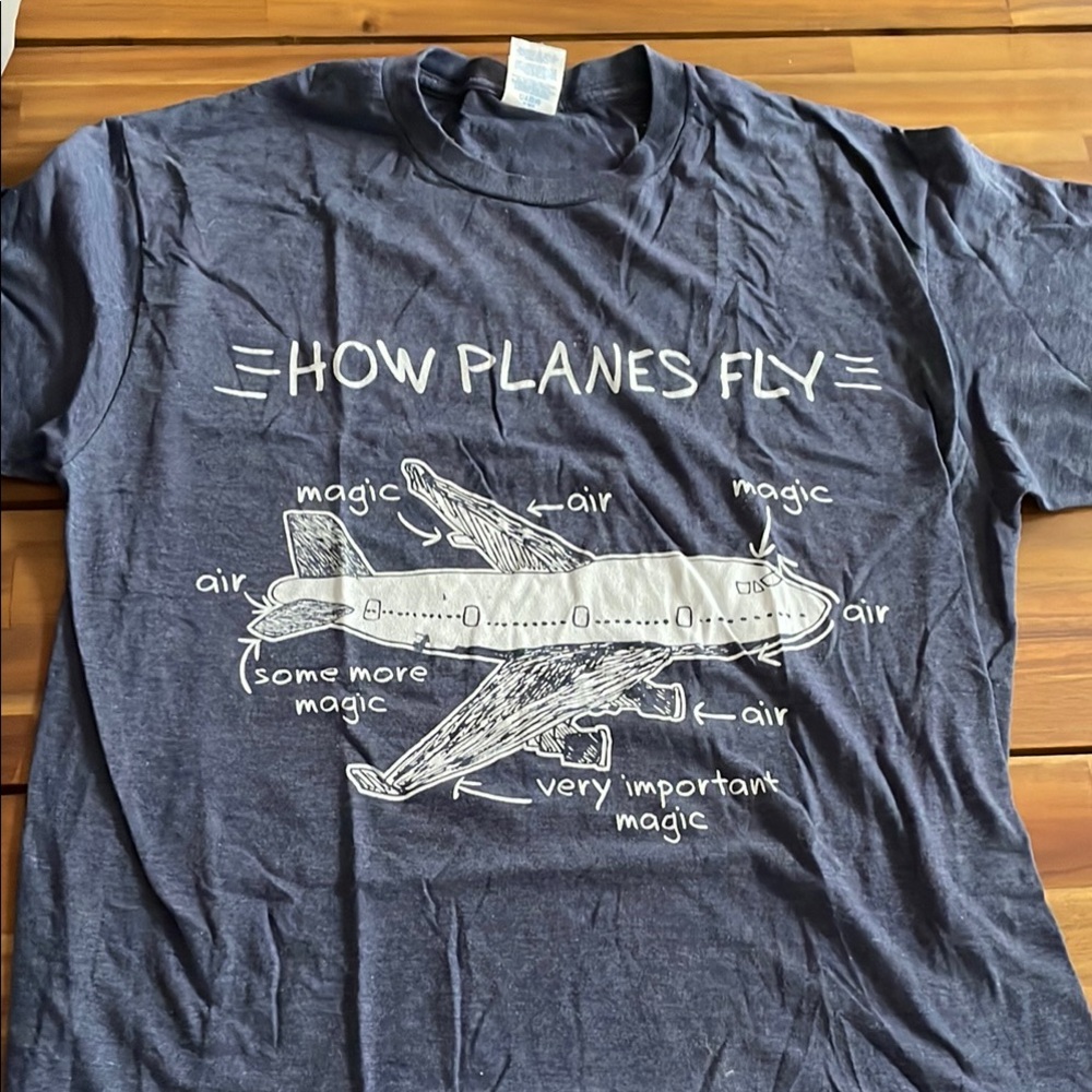 Graphic T-Shirt Bundle in Blue, Navy, and Cream - Picture 4 of 9